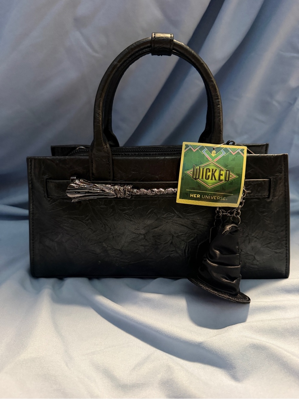 Her Universe Black Wicked Themed Satchel with Tassel Charm